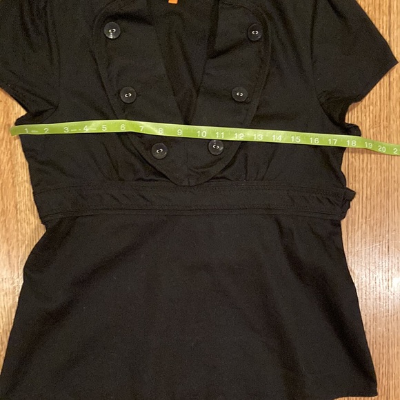 BCBG Generation Black Cotton Top Size Medium - Picture 10 of 11
